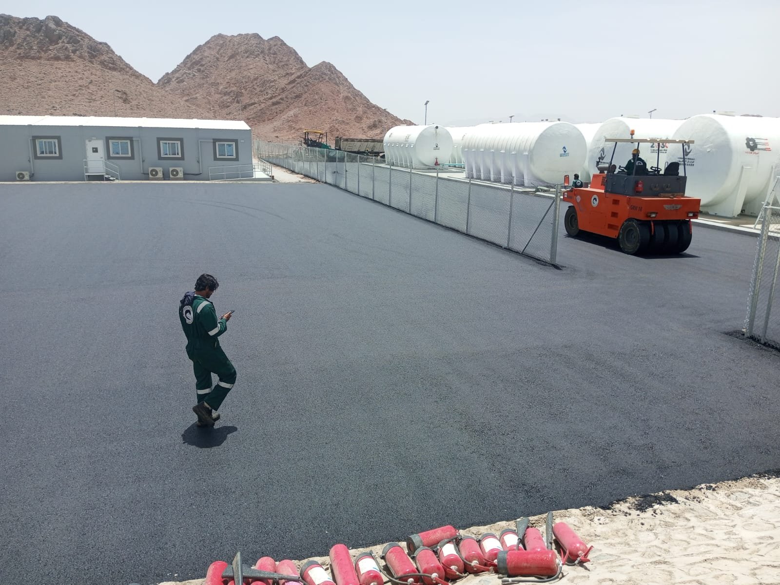 Asphalt Yard Works at Neom Project for Nesma Co, At Neom at Saudi Arabia